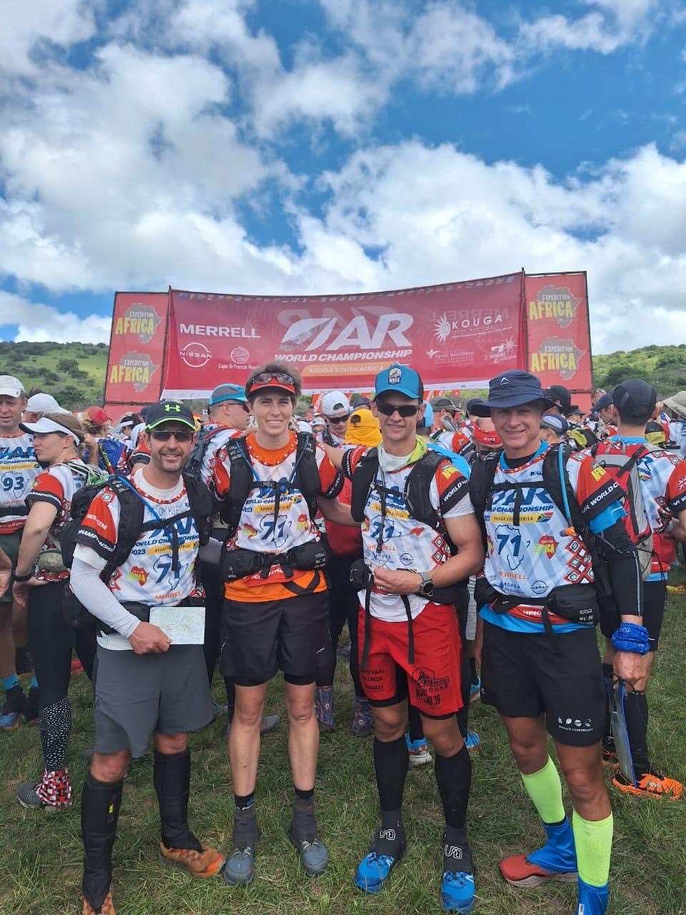 Renier Louwrens with his team at the Adventure Race World Championship